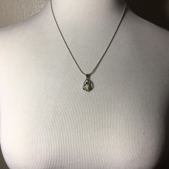 Super Cute Necklace With Caged Iridescent Stone - Picture 2 of 7